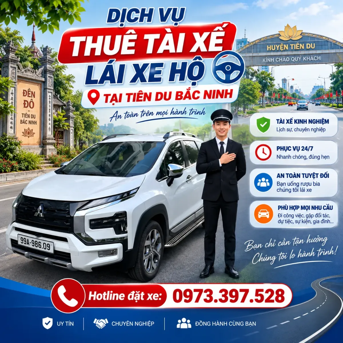 Dịch vụ thuê tài xế lái xe hộ tại Tiên Du Bắc Ninh