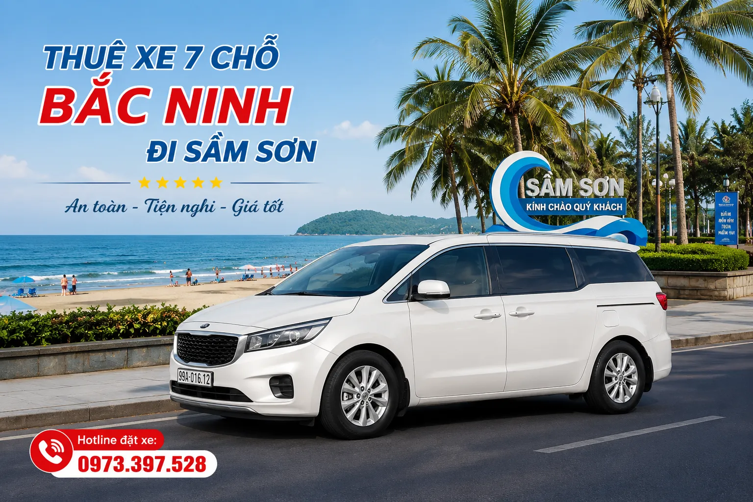 Thuê xe 7 chỗ Bắc Ninh đi Sầm Sơn - Giá rẻ, đón trả tại nhà